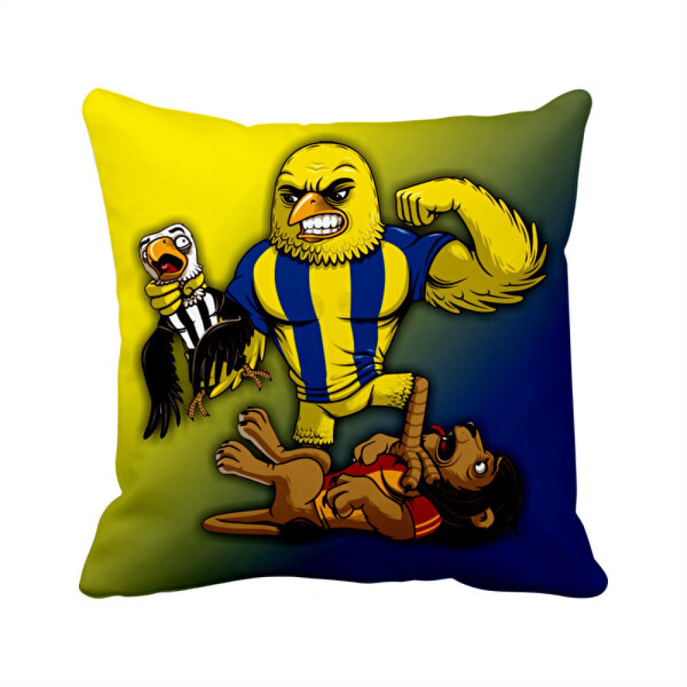 Asr Fenerbahçe Sarı Kanarya Taraftar Fb Saten Yastık - 36 x 36 cm Kırlent / Mobilya Yastığı Fiyatı