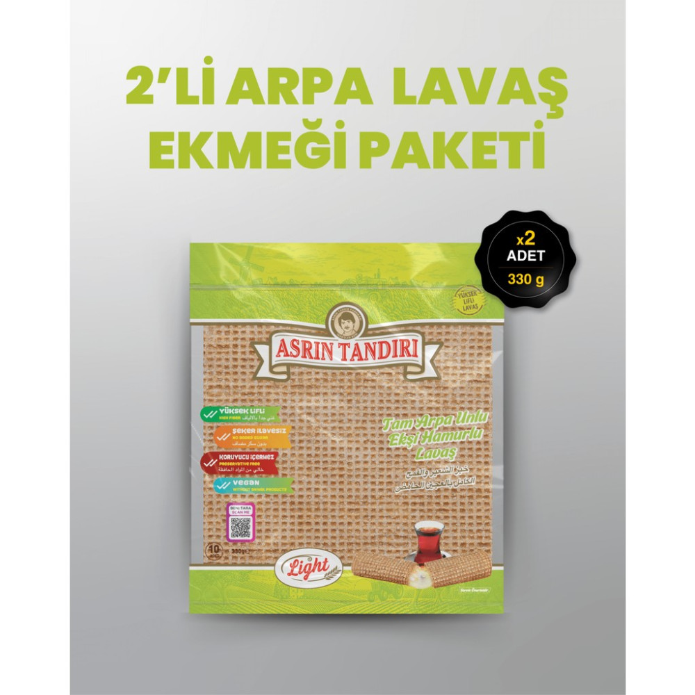 Asrın Tandırı 2'li Paket ( 2 Paket Ekşi Hamurlu Arpa Lavaş Ekmeği) - 2 Adet Unlu Mamüller Fiyatı