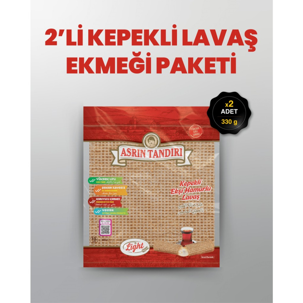 Asrın Tandırı 2'li Paket ( 2 Paket Ekşi Hamurlu Kepekli Lavaş Ekmeği) - 2 Adet Unlu Mamüller Fiyatı