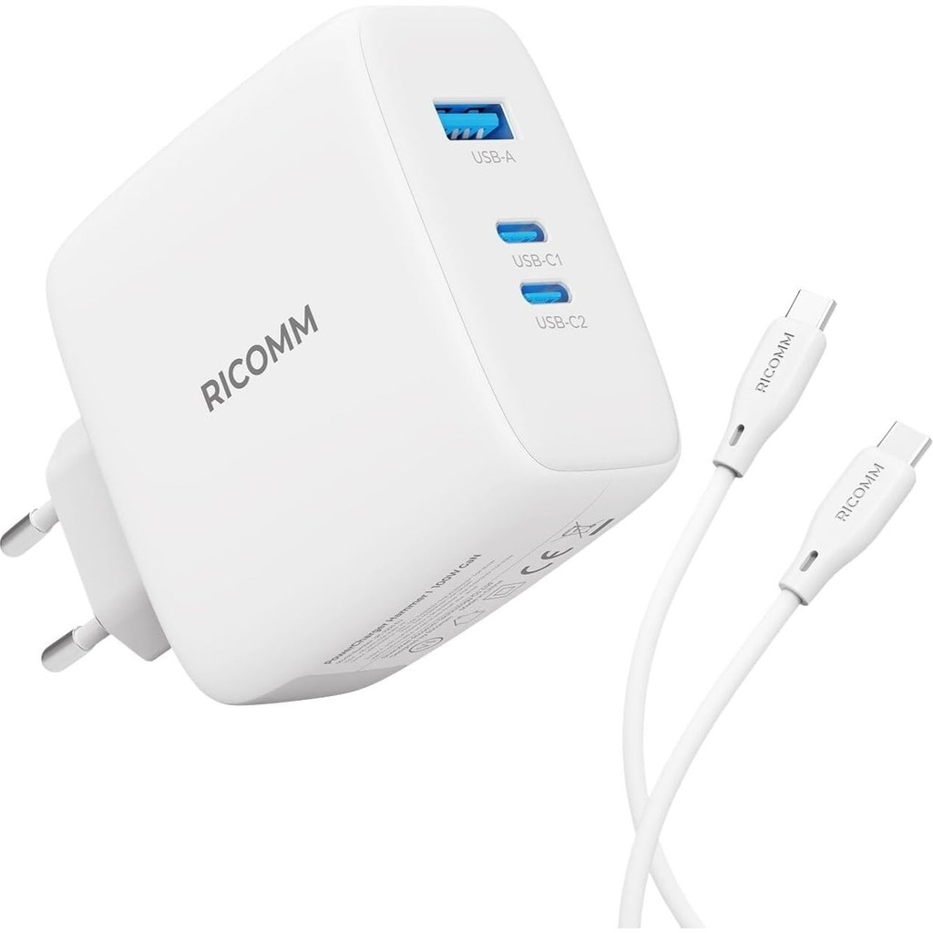 Asseds Store 100W Gan 3 Portlu Usb-C + Usb-A Şarj Aleti Qc5.0 Pd, Ipad,,, Notebook, Uyumlu Hızlı Şarj Cihazı + 100W Type-C Şarj Kablosu 2 Metre Laptop Adaptör Fiyatı