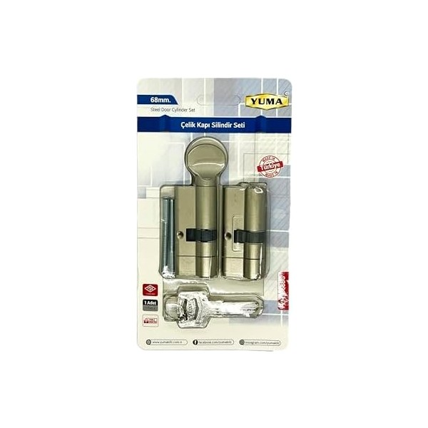 Asseds Store | Ortak Anahtarlı Bilyalı Tuzaklı 2'li Set Kilit Göbeği, Mandallı - Mandalsız Set, Çelik Kapı Göbeği (68 Mm, Nikel) - Antrasit - Option-1 Diğer Fiyatı