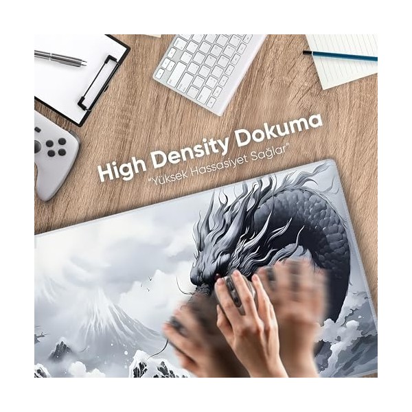 Asseds Store Pro Series Gaming Mousepad [ Density Hybrid Kumaş] 90X40 cm Xxl Boyut [yüksek Çözünürlüklü Baskı] (Dragon In Ocean) - Option-1 Klavye - Mouse Fiyatı