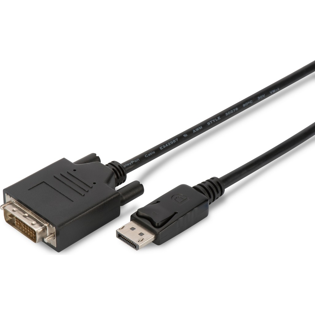 Assmann Displayport To DVI Kablosu 1080P 60Hz 2m - Siyah Bilgisayar Çevirici ve Adaptörü Fiyatı