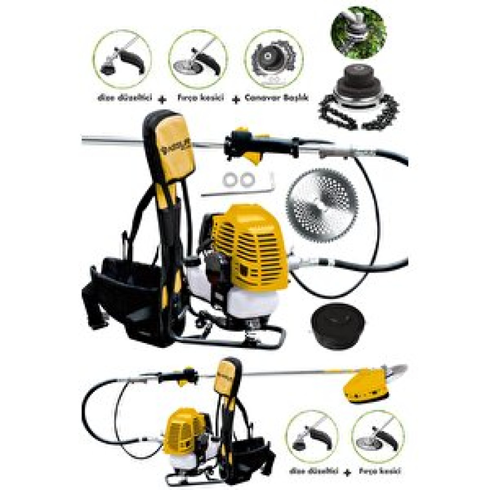 Assur Plus 11000rpm 5.9 Hp Sırt Tipi Benzinli Motorlu Ot Çalı Çim Biçme Tırpanı+canavar Başlık Bahçıvanlık Aletleri Fiyatı