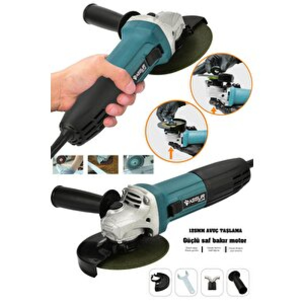 Assur Plus Assur Çift Metal Şanzıman Avuç İçi Taşlama Makinesi 125 Mm Mavi Asr333-mavi̇01-1 Taşlama Makinesi Fiyatı