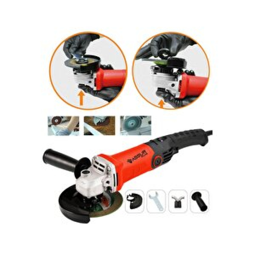 Assur Plus Avuç İçi Taşlama Makinesi 6 Kademeli Uzun Kuyruk 125 Mm Kırmızı Spiral Taşlama Taşlama Makinesi Fiyatı