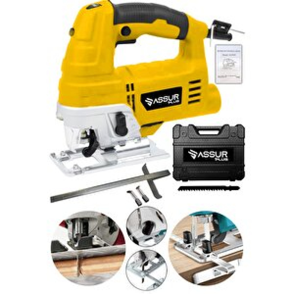 Assur Plus Bakır Sargılı 800 W Professional Devir Ayarlı Dekupaj Bıçkı Testere Makinası Sarı Dekupaj Testere Fiyatı