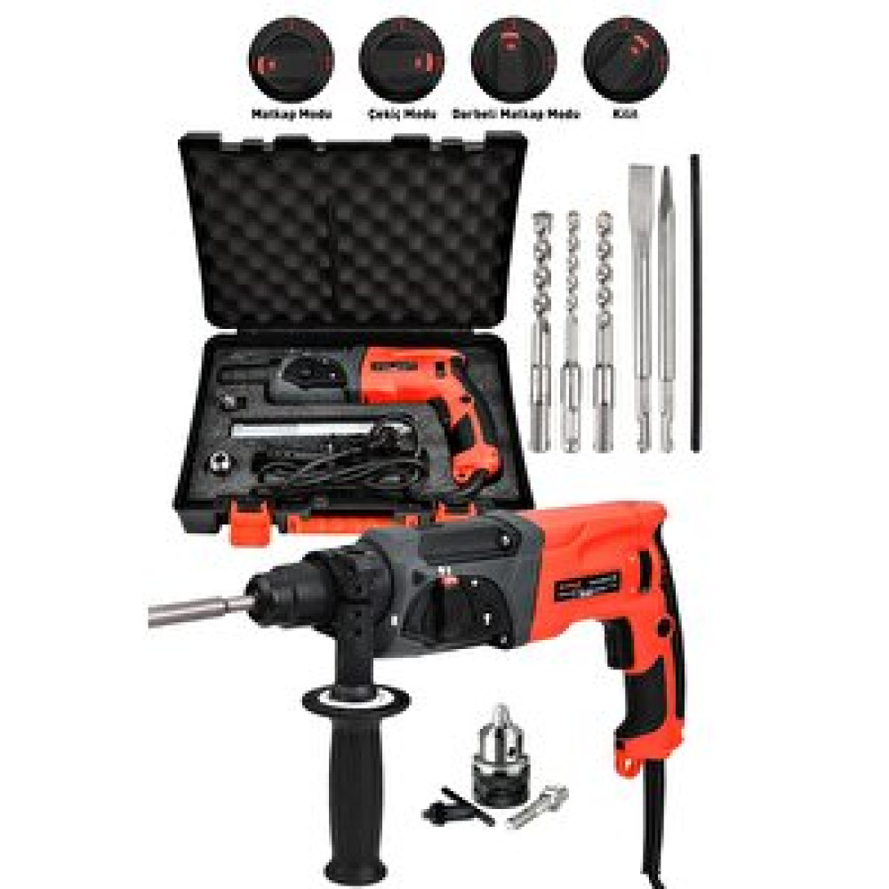 Assur Plus Extra Güçlü Metal Şanzıman Profesyonel Kırıcı Delici Hilti Matkap 850 W Kırmızı Matkaplar Fiyatı