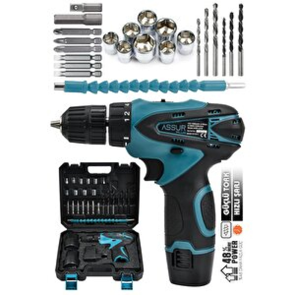 Assur Plus Jetta Power Tools 24v 4ah Liıon Armut Batarya Metal Şanzuman Çift Akülü Vidalama 24 Adet Set Hediye Akülü Vidalama Makinesi Fiyatı