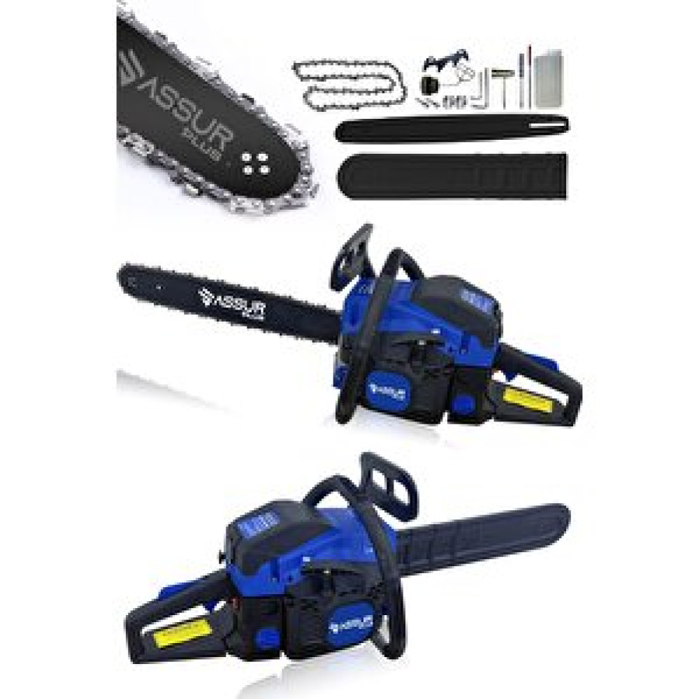 Assur Plus Jetta Power Tools 52 Cc 2.9 Hp 8000 Rpm Motorlu Benzinli Testere Ağaç Odun Dal Kesme Makinesi Mavi Siyah Testereler Fiyatı