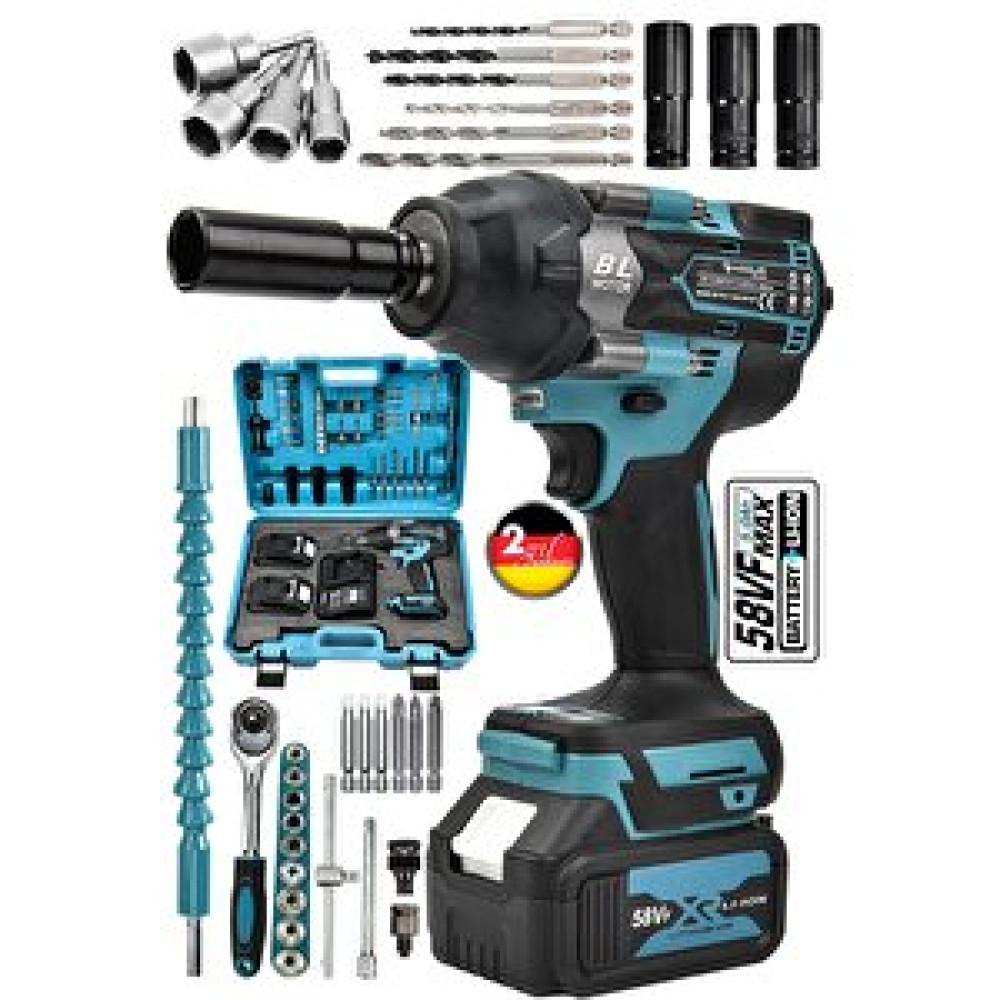 Assur Plus Kömürsüz Motor 58 Vf 5 Ah 650nm Setli Bijon Somun Sökme Sıkma Makinesi Matkaplar Fiyatı