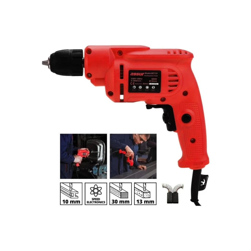 Assur Profesional Elektrikli Matkap 10 Mm 780 W Kirmizi Matkaplar Fiyatı