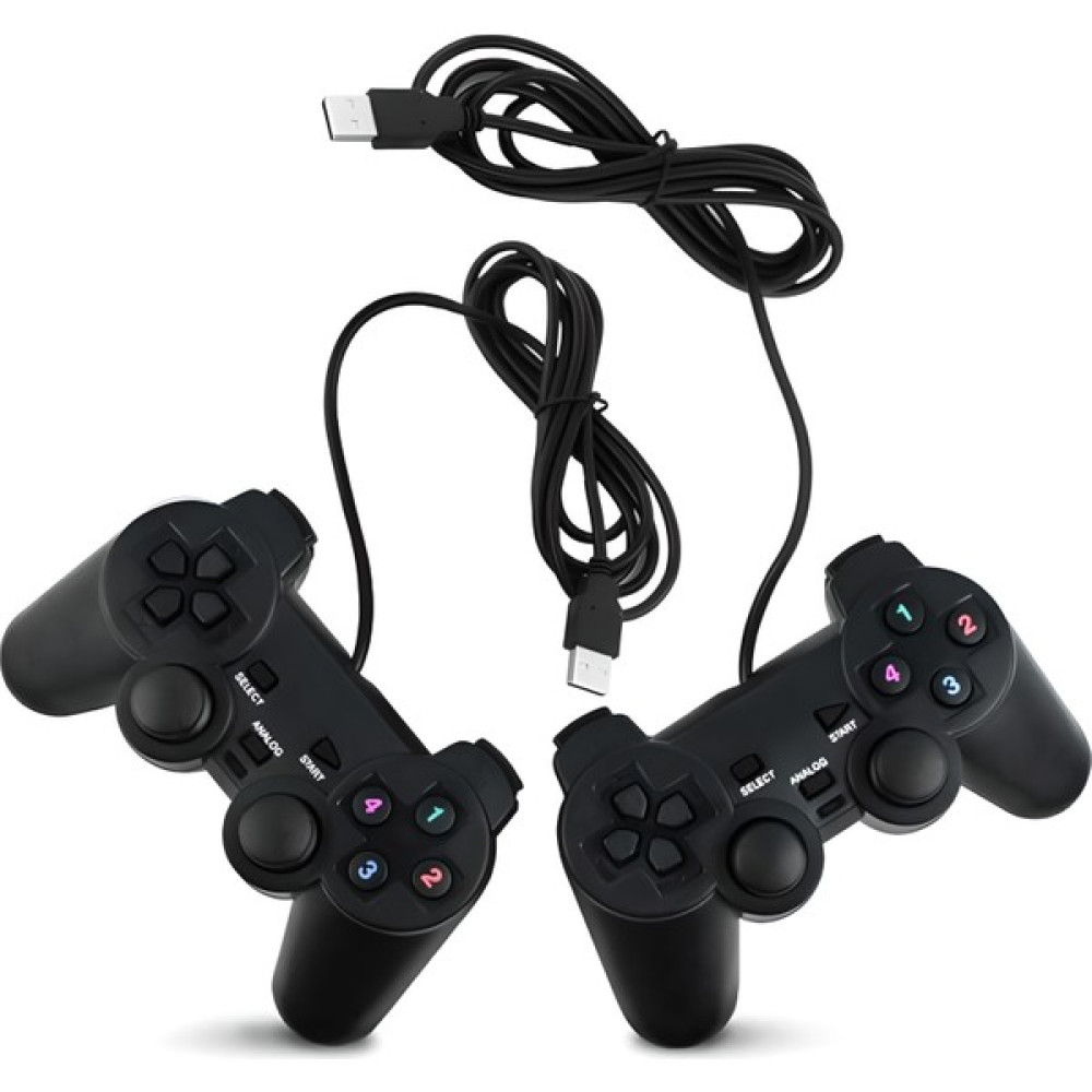 Astakos Tüm Windows Serisine Uyumlu USB Bilgisayar Oyun Kolu Gamepad 2 Li Set Analog Titreşimli Garantili - Siyah Oyun Konsolları Fiyatı