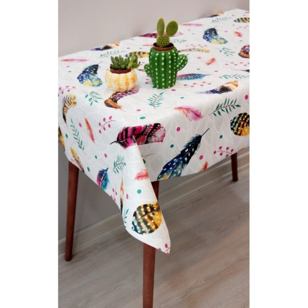 Astarlı Silinebilir Pvc Leke Tutmaz Muşamba Masa Örtüsü - 140 x 160 cm - Beyaz Masa Örtüsü Fiyatı