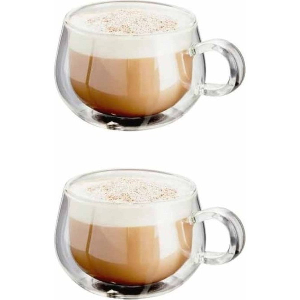 Astera 2 Adet 160 ml Çift Camlı Çay Kahve Nescafe Espresso Fincanı Çift Cidarlı Bardak Sevimli Cam Kupa - Şeffaf Fincan / Bardak / Kahve Takımı Fiyatı