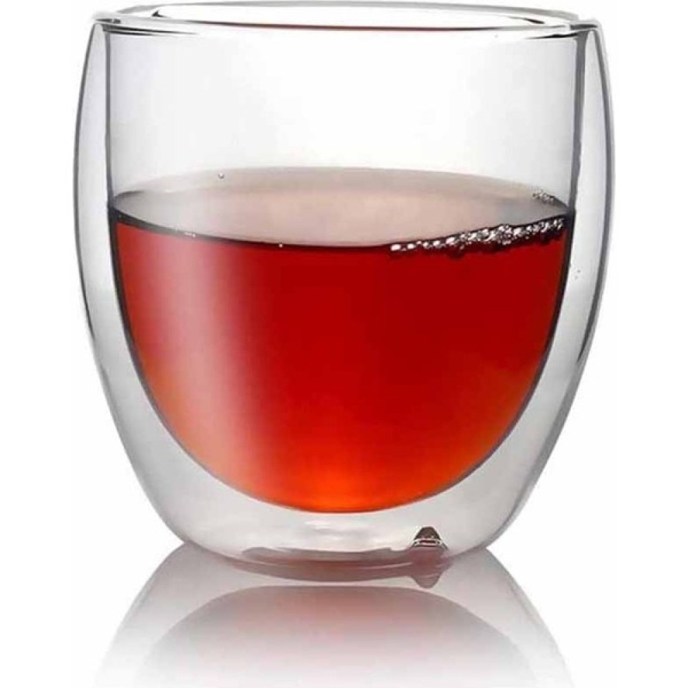 Astera Çift Cidarlı Iki Katmanlı Çift Camlı Bardak, Kupa, Borosilikat Cam, Yalıtımlı, 250 ml - Şeffaf Fincan / Bardak / Kahve Takımı Fiyatı