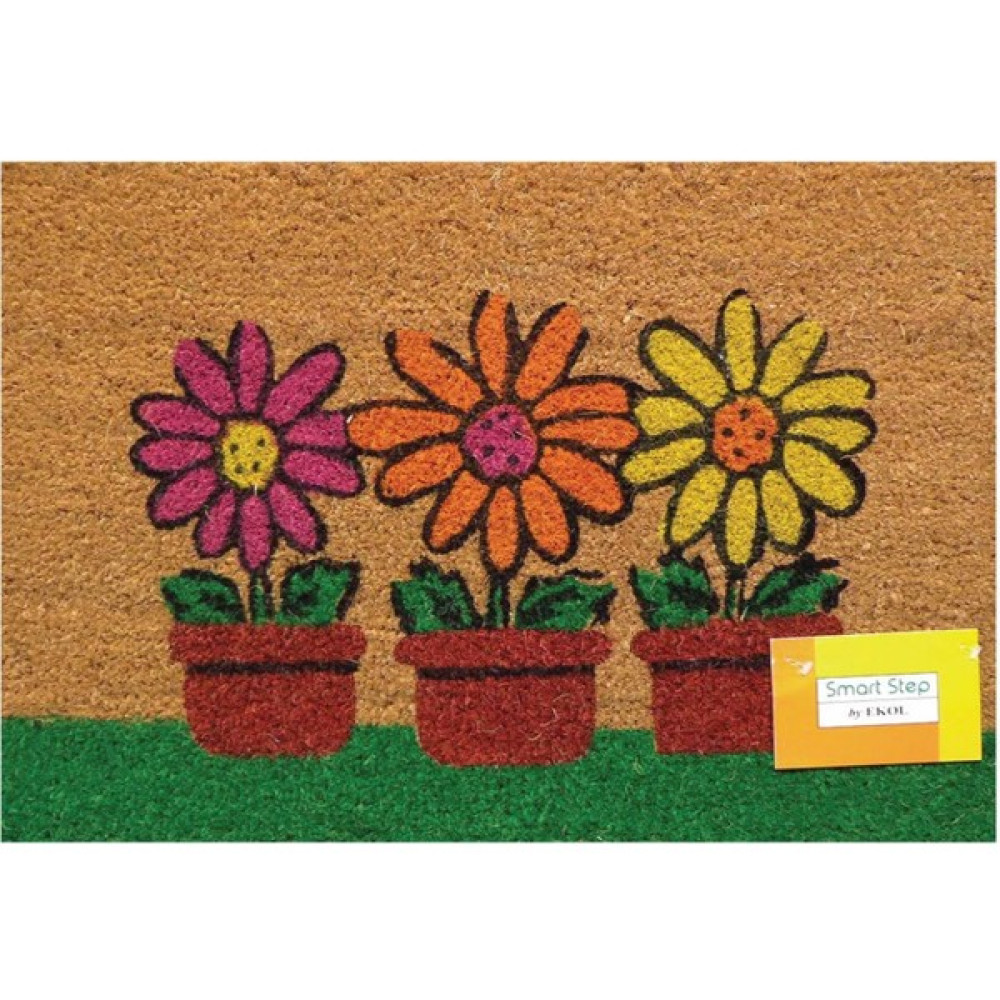 Astera Pvc Tabanlı Koko Saksı Baskılı Paspas 40x60 Cm - 40 x 70 cm - Renkli Paspas Fiyatı