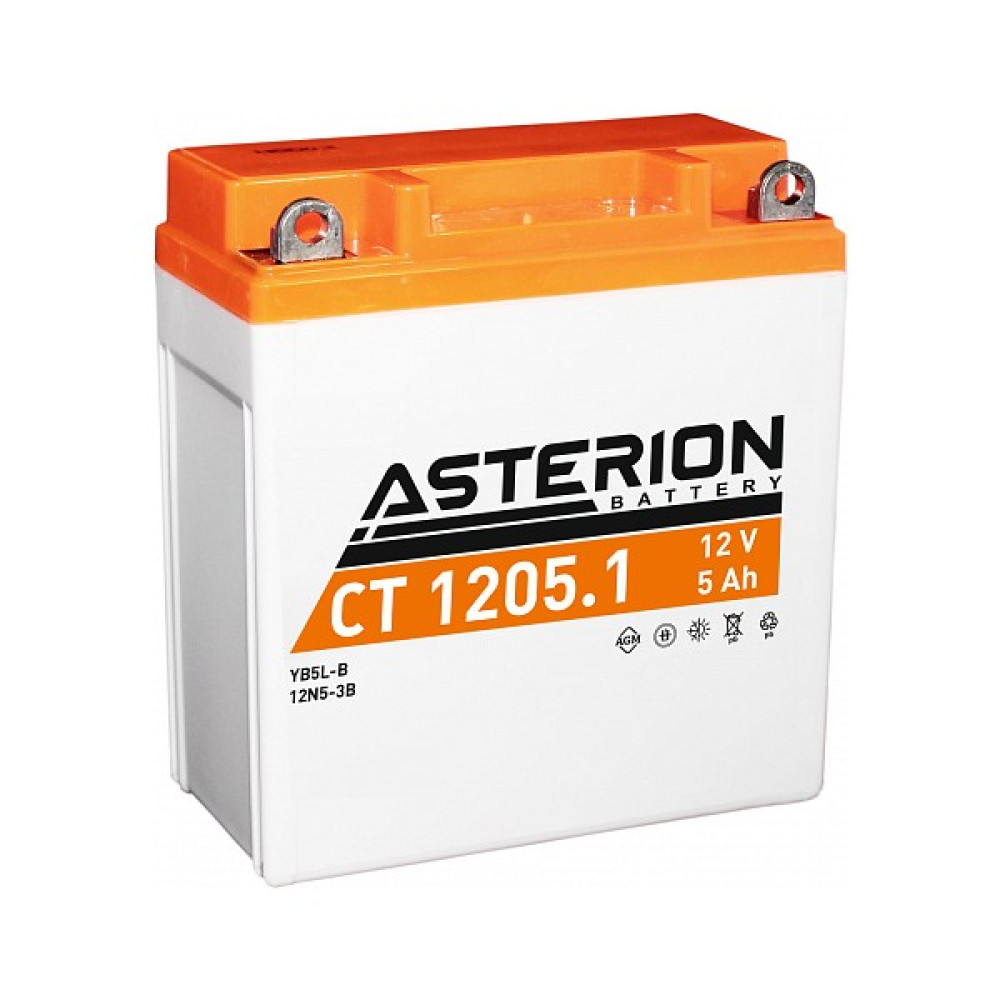 Asterion Ct 1205.1 YB5L-B 12N5-3B 12 V 5 Amper Motosiklet Akü Akü Fiyatı