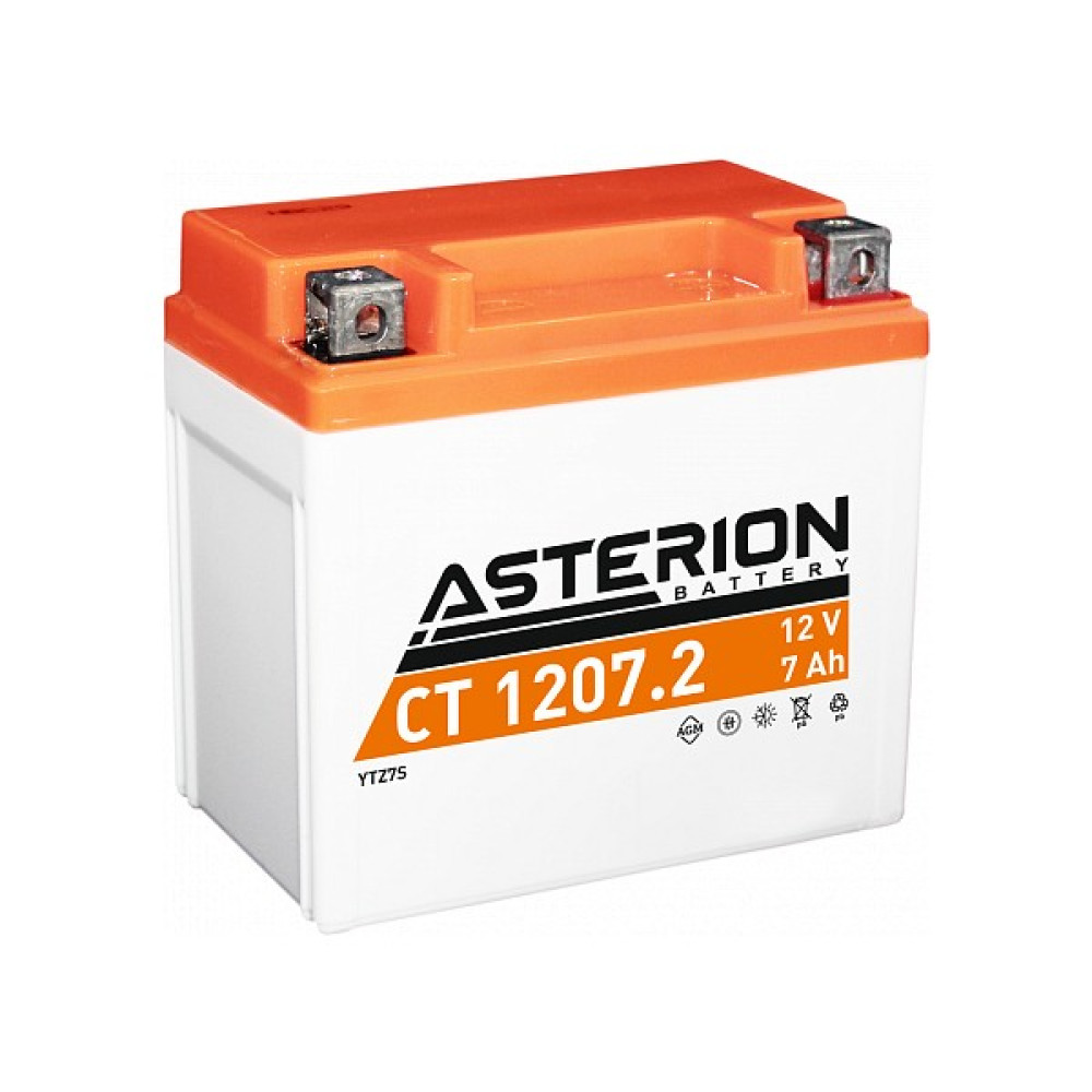 Asterion Ct 1207.2 YTZ7S 12 V 7 Amper 130 Cca Motosiklet Aküsü Akü Fiyatı