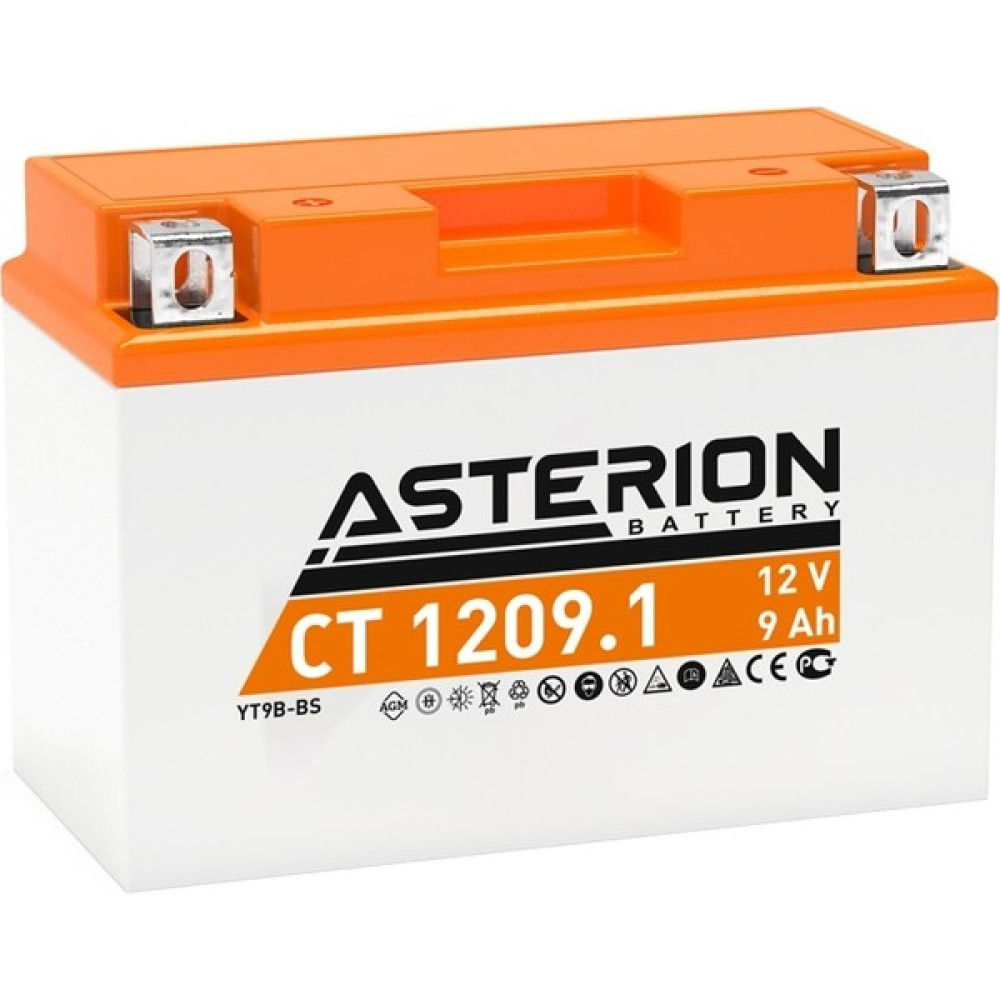 Asterion YT9B-BS 12V9AH 115 Cca Agm Motosiklet Aküsü (CT1209.1) Akü Fiyatı