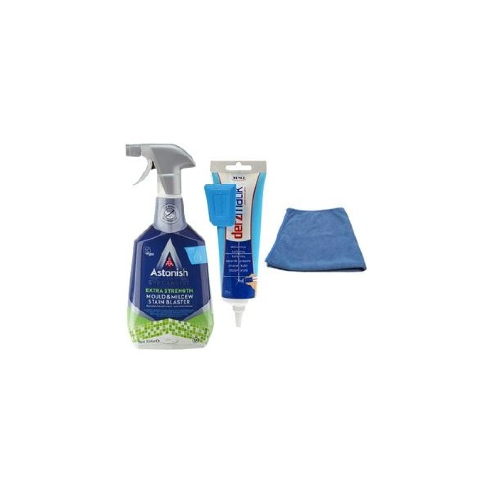 Astonish Küf Temizleyici 750 ml + Beyaz Derzmatik + Mikrofiber Bez - 1 Adet Nalburiye & Hırdavat Fiyatı