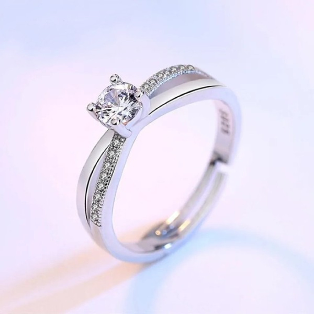 Astoria Silver 925 Ayar Gümüş Ayarlanabilir Tek Taş Kadın Yüzük - Standart Gümüş Yüzük Fiyatı