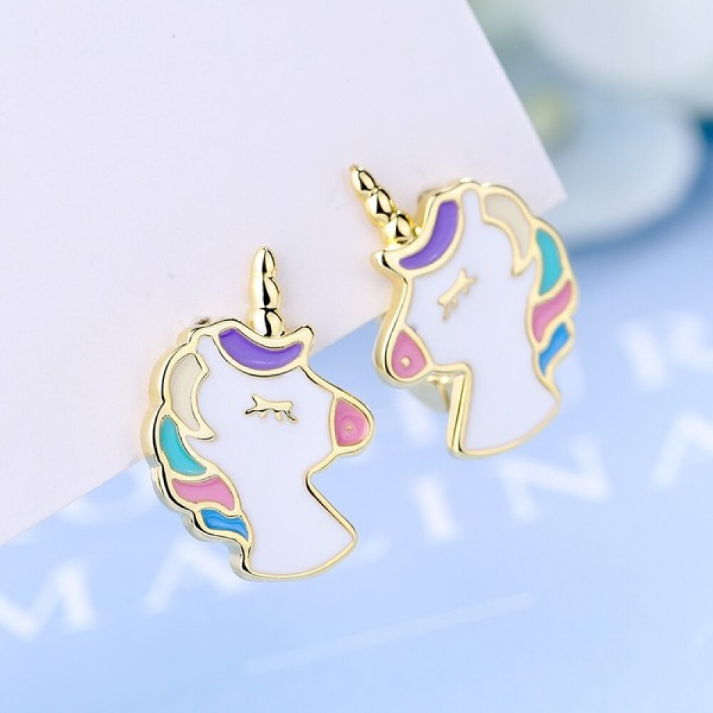 Astoria Silver Kız Çocukları ve Genç Kızlar Için Hediye El Yapımı 925 Ayar Gümüş Unıcorn Kpop Küpe Gümüş Küpe Fiyatı