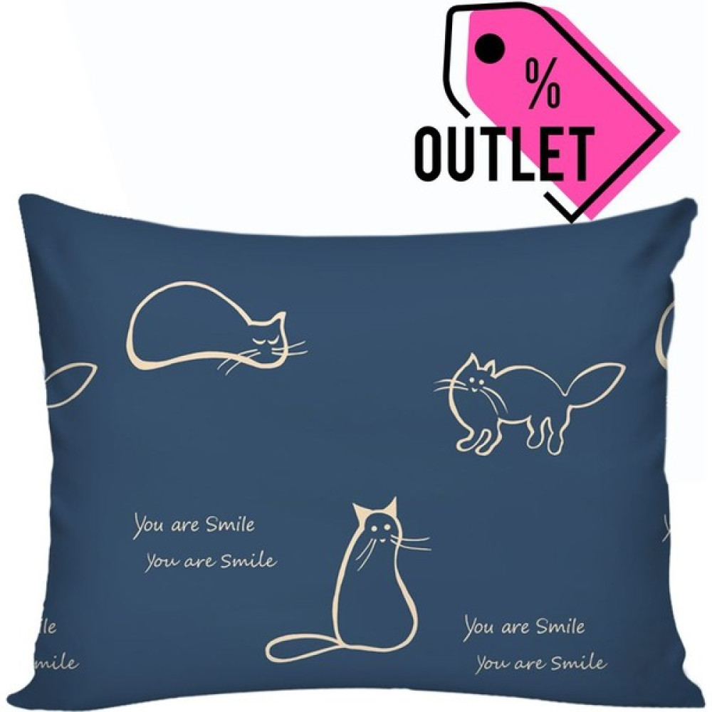 Astra Home "Cats" 50X70 cm Pamuklu Kapaklı Yastık Kılıfı 2 Adet Mavi"OUTLET" - 50Х70 - Mavi Yastık Kılıfı Fiyatı