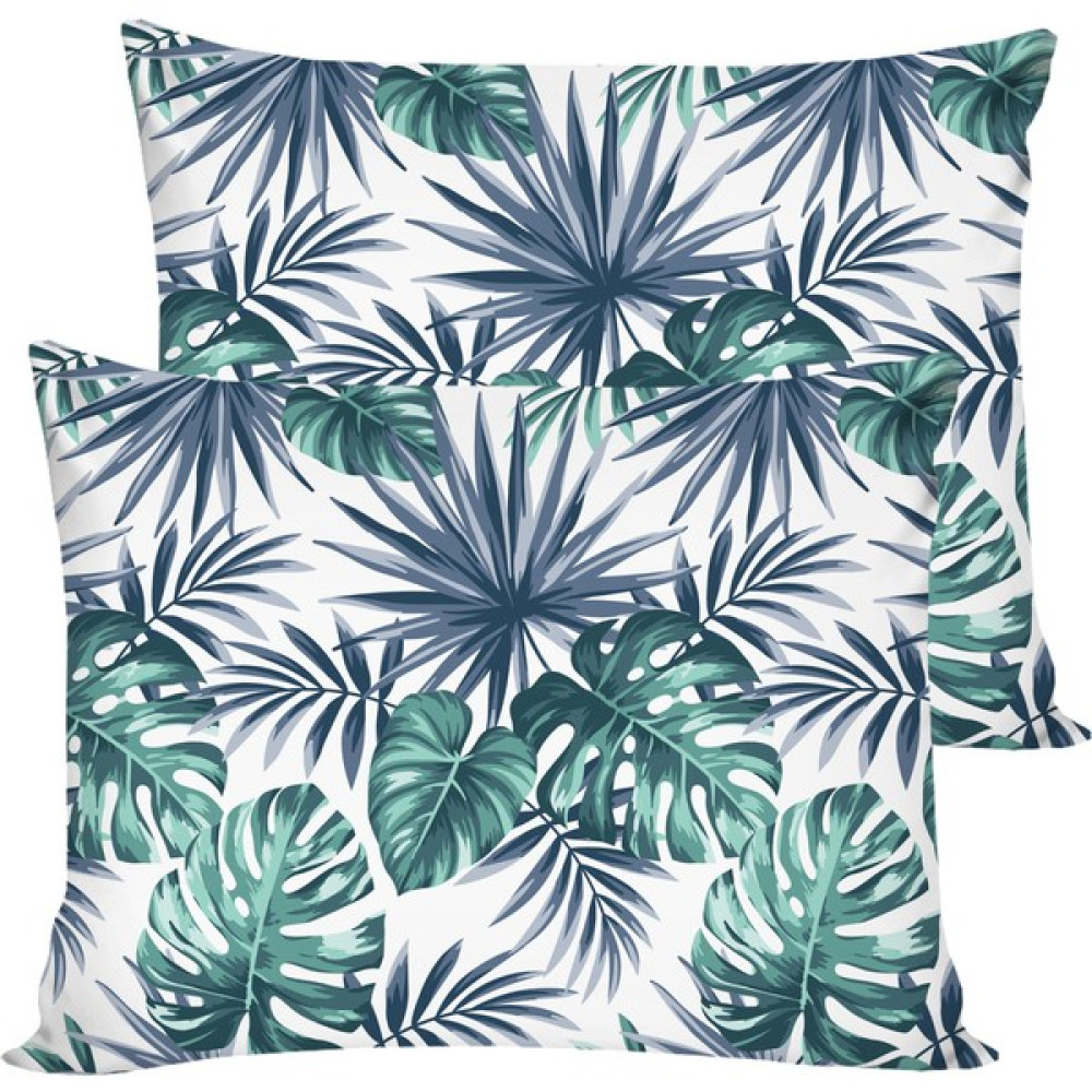 Astra Home "monstera" Pamuklu Kapaklı Yastık Kılıfı 50х70 cm Pakette 2 Adet Beyaz - Yeşil Yastık Kılıfı Fiyatı