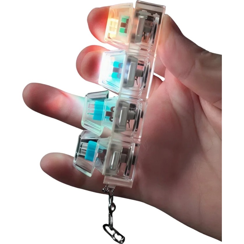 Astraltech Işıklı Klavye-Stres Giderici Anahtarlık - Blue Switch Klavye - Mouse Fiyatı