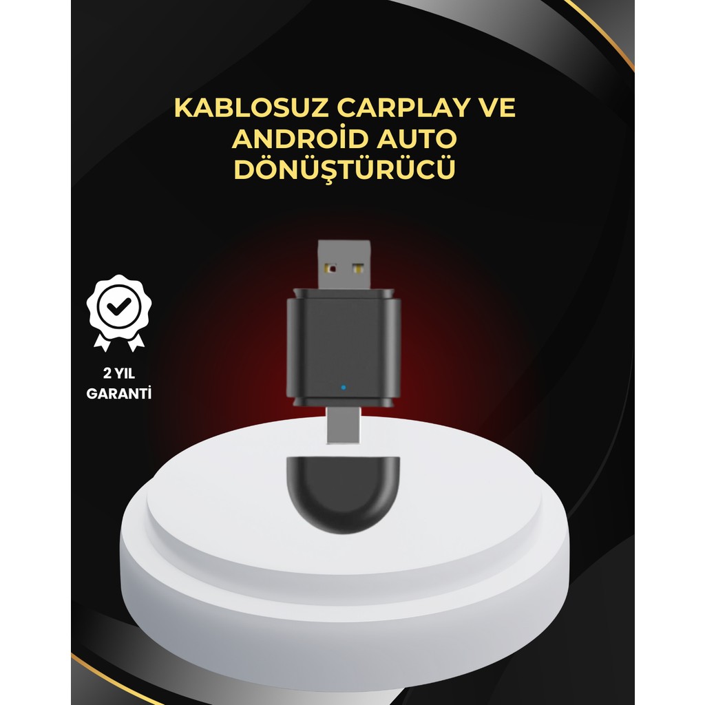 Astraltech Kablosuz CarPlay ve Android Auto Dönüştürücü – USB-A & Type-C Girişli Akıllı Adaptör Bilgisayar Çevirici ve Adaptörü Fiyatı