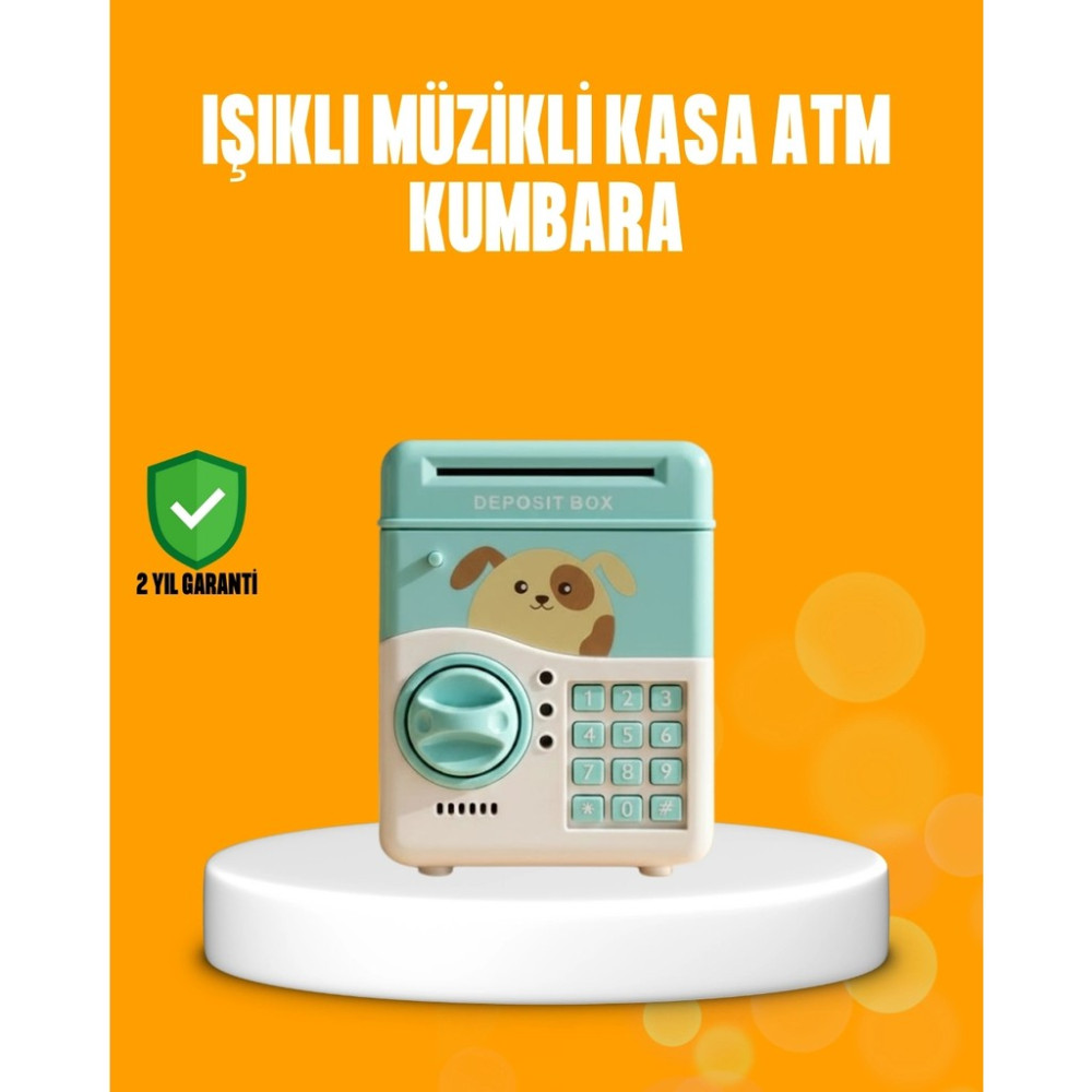 Astraltech Su Yeşili Atm Kasa Görünümlü Elektronik Şifreli Çocuk Kumbarası Kumbara Fiyatı