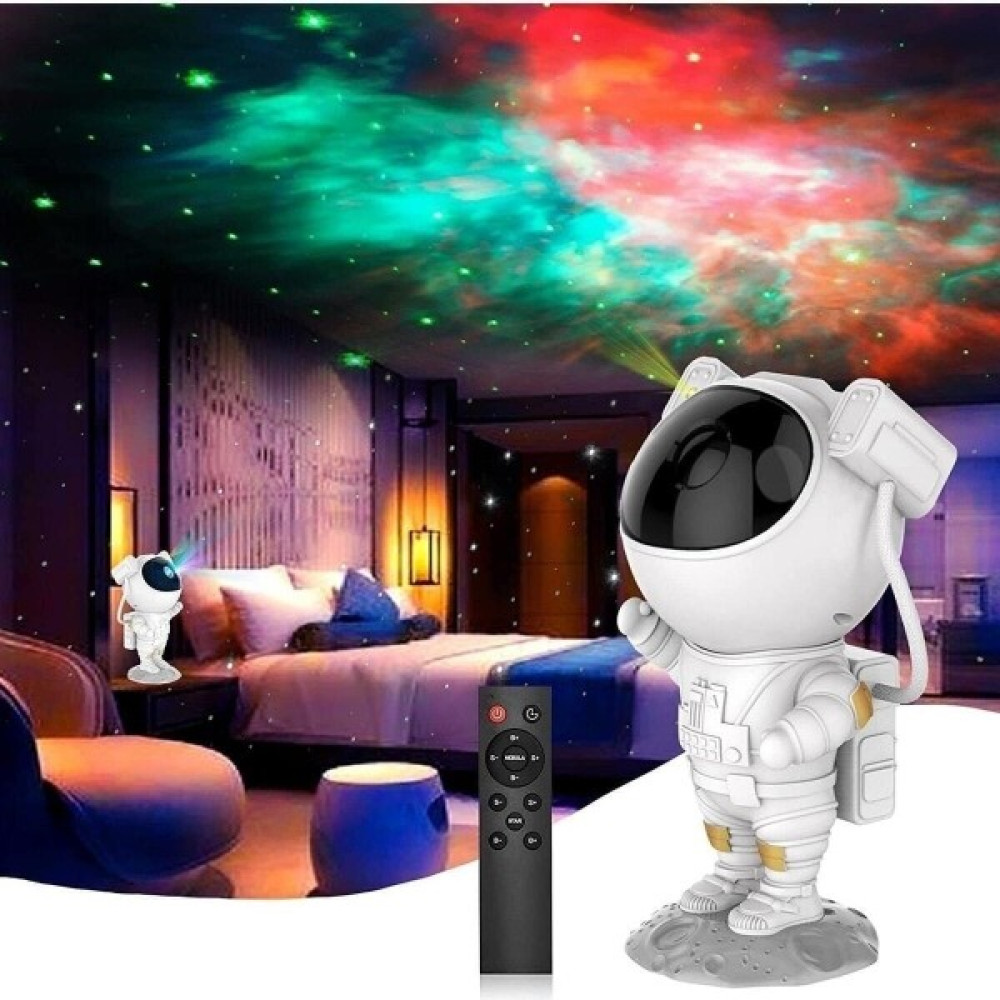 Astroboy Lighting Yıldız Projektör Astronot Işıklı Galaksi Samanyolu Projeksiyon Gece Lambası - Beyaz Gece Lambası Fiyatı