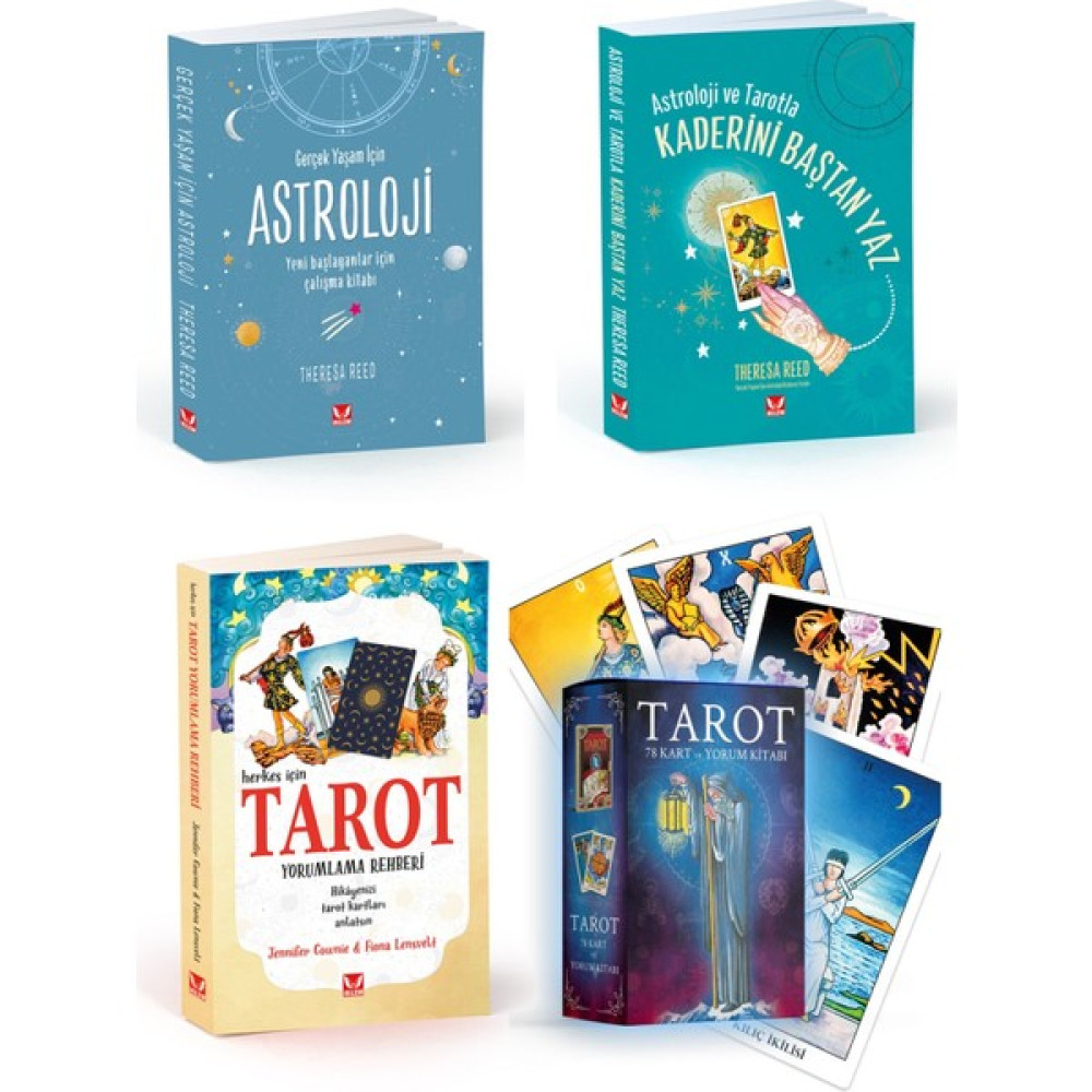 Astroloji ve Tarot Seti / 3 Kitap + 78 Kart Tarot Destesi Astroloji - Fal - Rüya Tabirleri Fiyatı