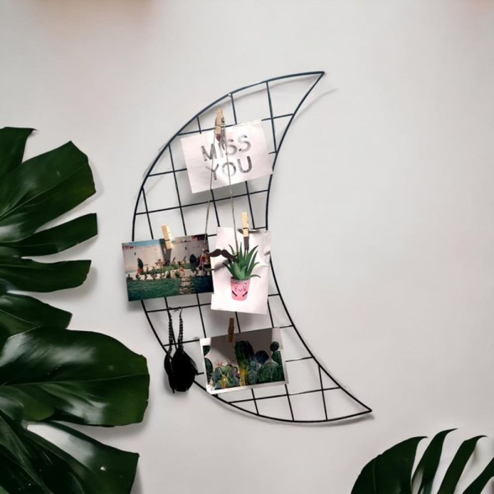 Astrolozi Shop Mini Mandallı Duvara Asılacak Ay Şeklinde Dekoratif Metal Askı Hediyelik Eşya Fiyatı