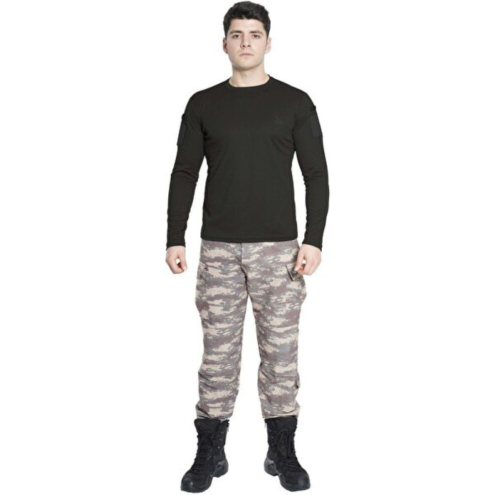 Astüm Askeri Malzeme Tactical Uzun Kollu Yakasız Taktik Tshirt Erkek T-shirt Fiyatı