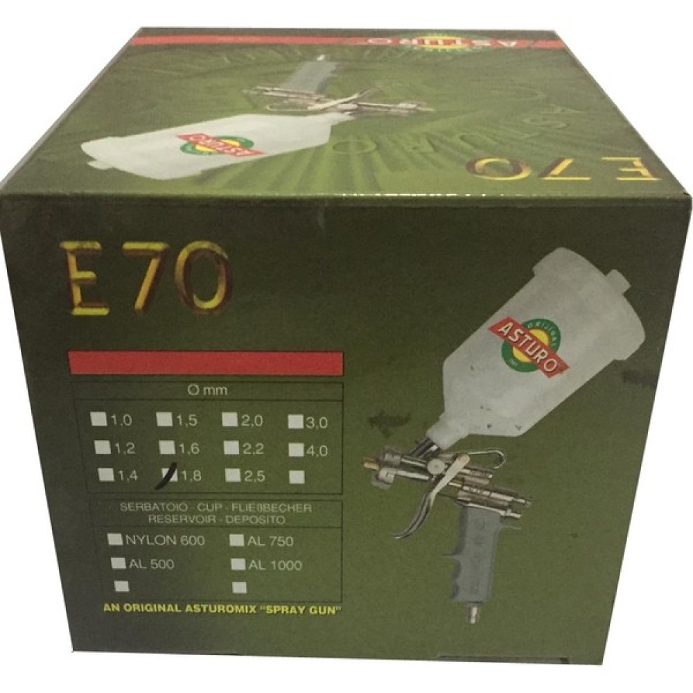 Asturo E-70 Boya Tabancası Üstten Depo 1,8 Mm. Boya Malzemeleri Fiyatı