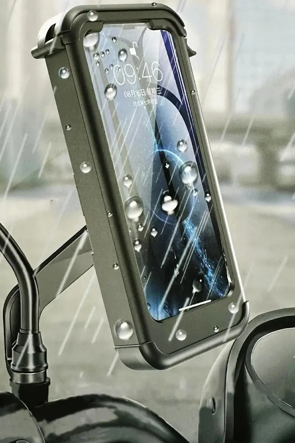 asua Su Geçirmez Ayna Bağlantılı Telefon Tutacağı Yaylı Kilitli Motorsiklet ve Bisiklet Telefon Tutucu" Araba & Motorsiklet Aksesuarı Fiyatı