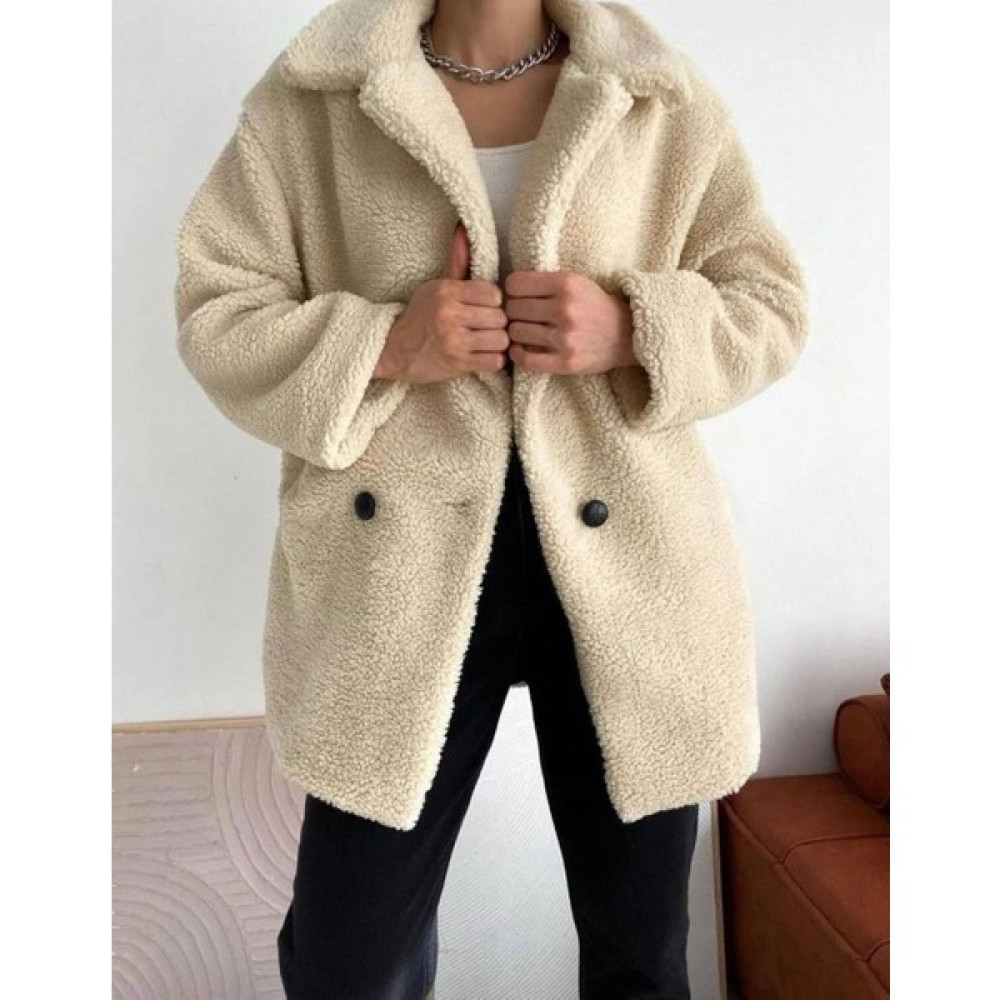 Asur Boutique Asur Butik Kadın Astarlı Dört Düğme Peluş Mont Bayan Mont Fiyatı
