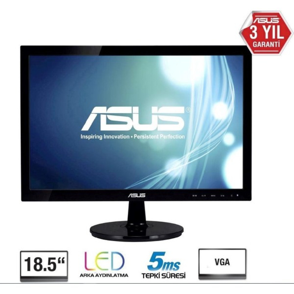 Asus 18.5 Asus VS197DE 5ms 75MHZ 1xvga Wxga 1366X768 Vesa Siyah Monitör Fiyatı