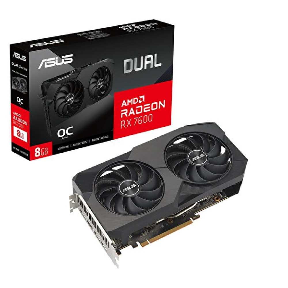 Asus Dual Radeon RX 7600 OC Dual-Rx7600-O8G Gddr6 128 Bit Dx12 Gaming Ekran Kartı Ekran Kartları Fiyatı