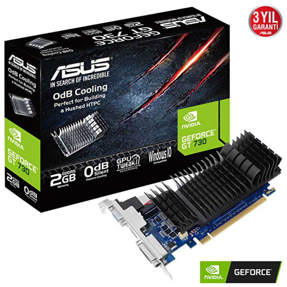 Asus GeForce GT 730 Gt730-Sl-2Gd5-Brk 2 GB 64 Bit Gddr5 Dx11 Ekran Kartı Ekran Kartları Fiyatı