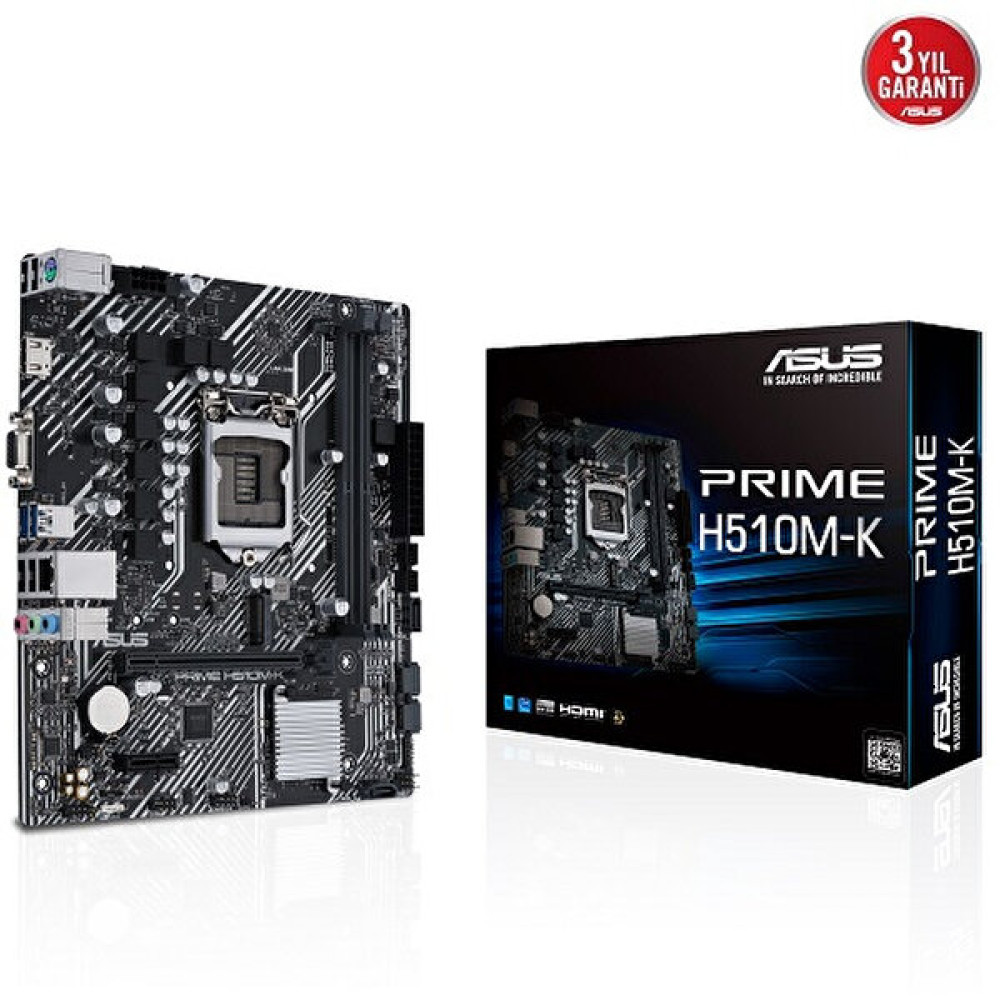 Asus Prime H510M-K Intel H510 3200 MHz Ddr4 LGA 1200 Micro ATX Anakart Anakart Fiyatı