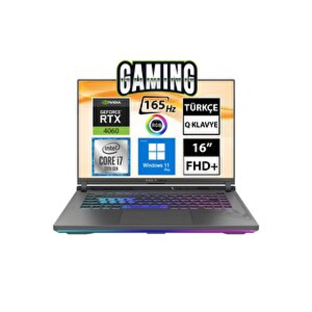 Asus Rog Strix G16 G614jv-n3159a13 I7-13650hx 32gb 512ssd Rtx4060 16" Fullhd+ W11p Taşınabilir Bilgisayar Ekran Kartları Fiyatı