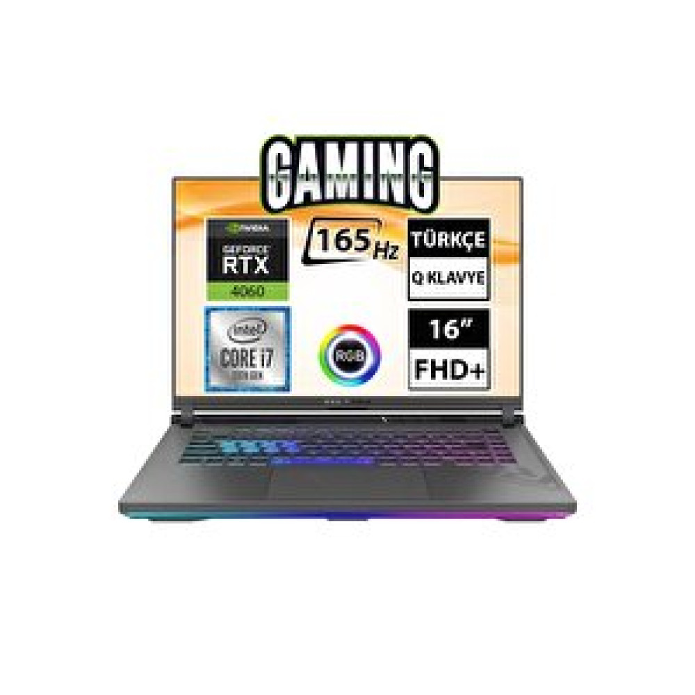 Asus Rog Strix G16 G614jv-n3159a4 I7-13650hx 32gb 512ssd Rtx4060 16" Fullhd+ Freedos Taşınabilir Bilgisayar Ekran Kartları Fiyatı