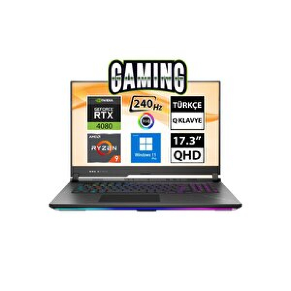 Asus Rog Strix Scar 17 G733pz-ll062a7 Ryzen9 7945hx 32gb 1tbssd Rtx4080 17.3" Qhd W11p Taşınabilir Bilgisayar Ekran Kartları Fiyatı