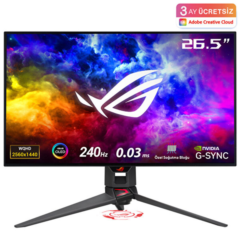 Asus ROG Swift Pg27Aqdm 27" 0.03 MS 240 Hz Oled QHD Oyuncu Monitörü Monitör Fiyatı