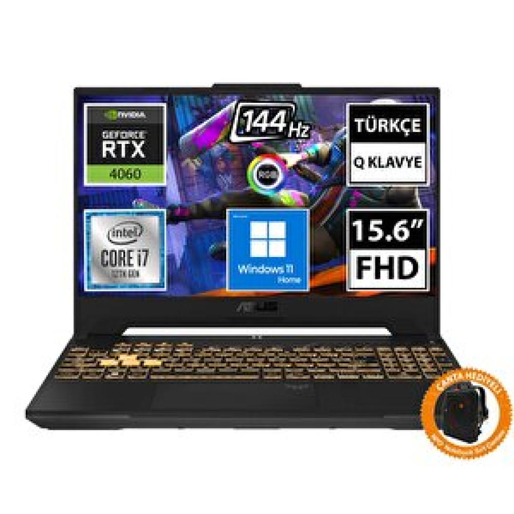 Asus Tuf Gaming F15 Fx507zv4-lp055w05 I7-12700h 32gb 1tbssd Rtx4060 15.6" Fullhd W11h Taşınabilir Bilgisayar-cnt006 Ekran Kartları Fiyatı