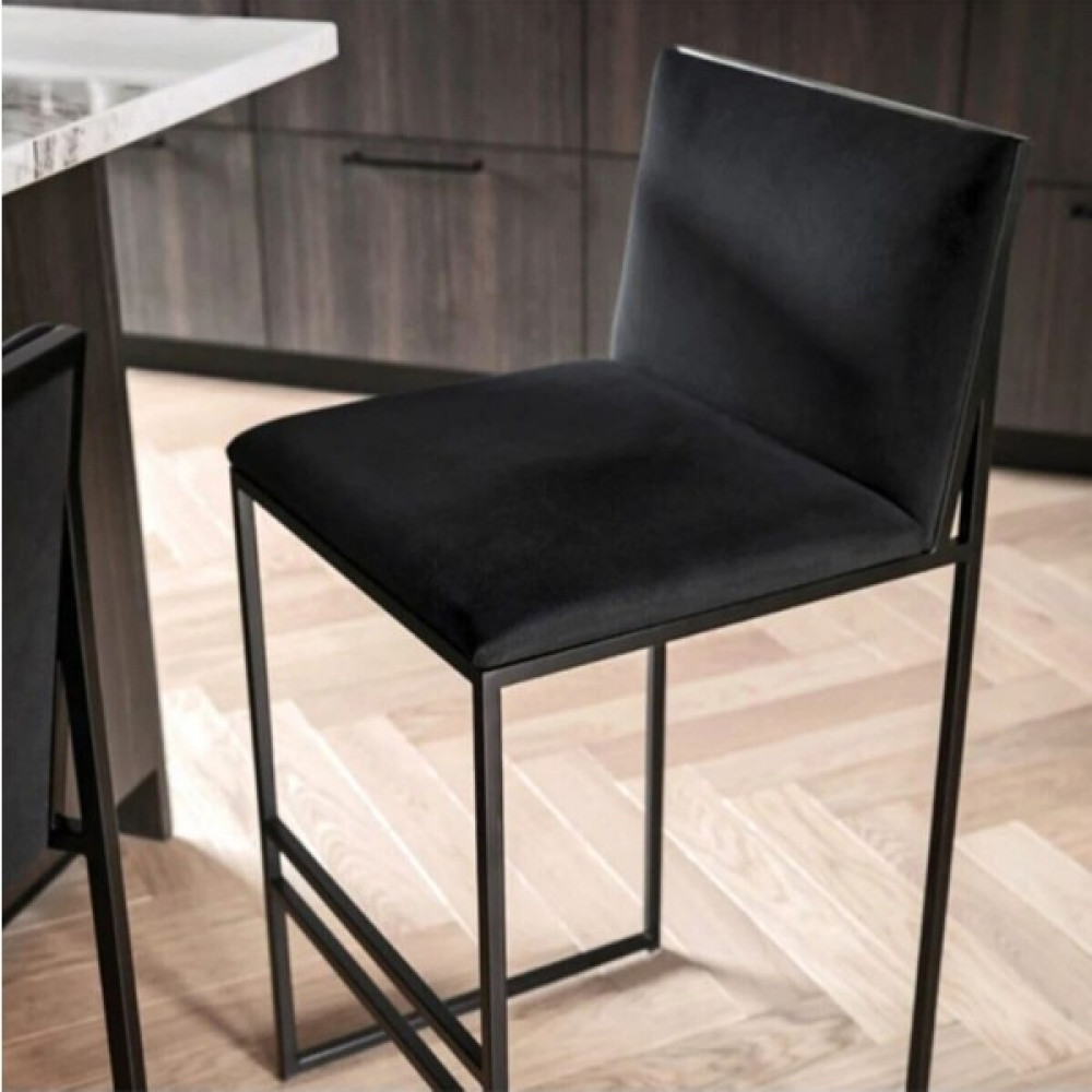 Aşvir Modern Endüstriyel Metal Bar Taburesi Bistro Sandalye - Siyah Masa - Sandalye & Tabure Fiyatı