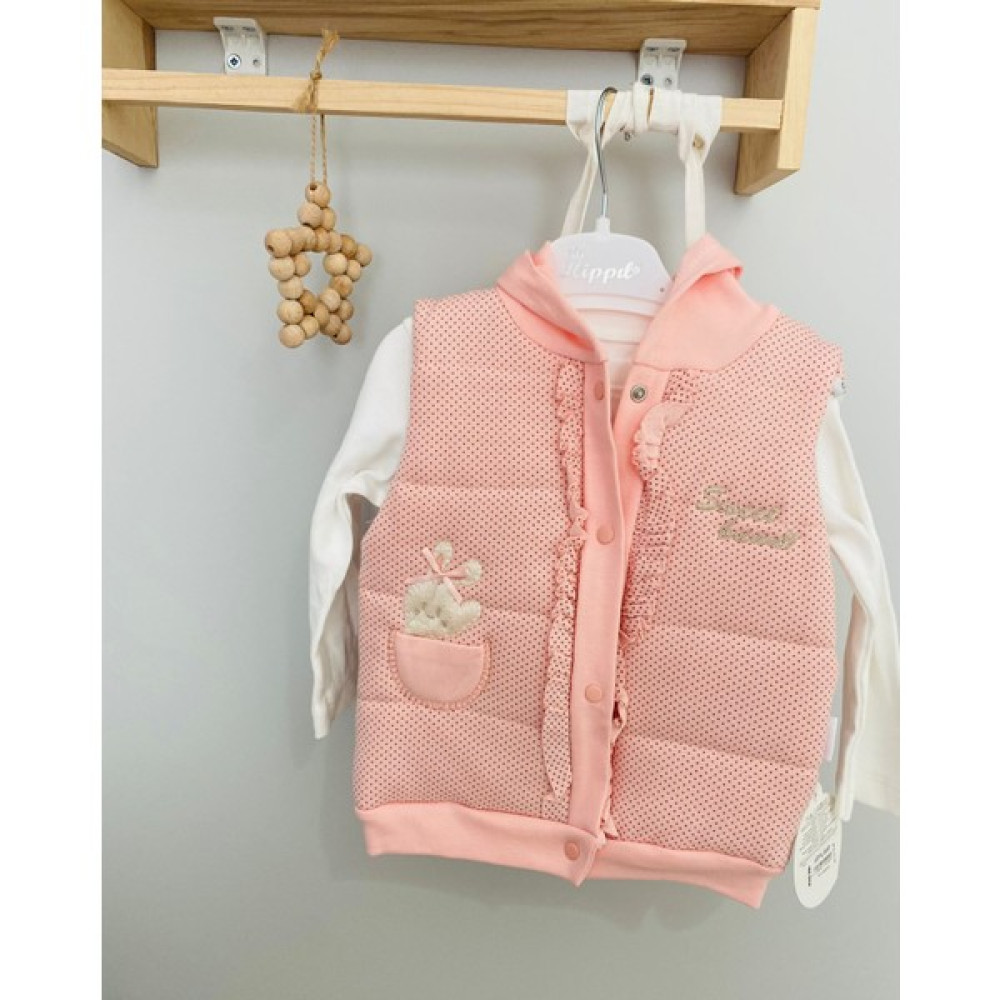Asya Anne Bebek Asya Anne&bebek Hippıl Baby Yeni Sezon Kız Bebek Şişme Yelekli Takım 3'lü -Organik %100 Pamuk Bebek Yeleği Fiyatı
